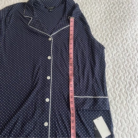 NWT Lauren Ralph Lauren Super Soft Cotton Sleep Shirt Size L - Picture 9 of 11
